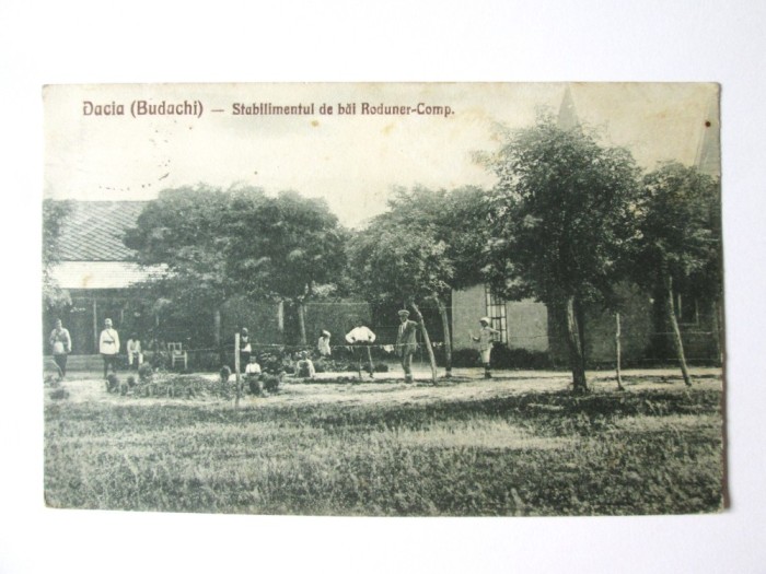 Basarabia-Budachi(Cetatea Alba):Stabilimentul de bai Roduner-Comp.carte pos.1930