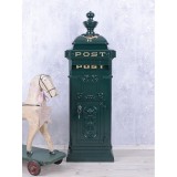 Cutie postala verde de podea din metal LTA303