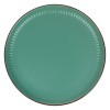 Farfurie Ceramica Petrol 26cm, Model Reliefat, Margine Maro, Fel Principal/Universal, Compatibila Microunde/Masina Spalat Vase