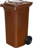 Pubela pentru gunoi ICS GB2, 120 L, maro, cu roti pentru deseuri