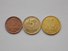LOT 3 MONEDE ARGENTINA-1,5,10 centavos foto