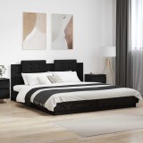 Cumpara ieftin Cadru de Pat cu Tablie Stejar Negru 180 x 200 cm Lemn prelucrat
