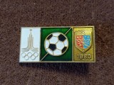 Insigna fotbal - OLIMPIADA MOSCOVA 1980 (URSS)