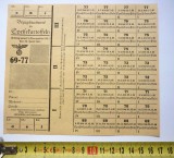 Germania Al Treilea Reich Cartelă Rații Cartofi Speisekartoffeln 1944-1945 Nerecoltată -A666