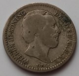 Moneda Argint Olanda 10 Cents 1878 Willem III, Numismatica Argint