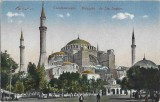 CP754N Constantinople, Mosqu&eacute;e de Ste Sophie postcard, carte poștală, Circulata, Printata
