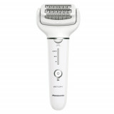 Epilator Panasonic ES-EY31-W503, Wet &amp; Dry, Cordless, 2discuri &amp; 60 pensete, Senzor presiune, Discuri duble, Cap flexibil si pivotant la 90&deg;, 3 viteze