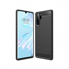 Husa Compatibila cu Huawei P30 Pro / P30 Pro New Edition Techsuit Carbon Silicone Negru