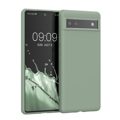 Husa kwmobile pentru Google Pixel 6a, Silicon, Verde, 57799.172 foto