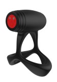 Inel de Penis Optima Cross Expert C-Ring, 10 Moduri Vibratii, Silicon, USB Magnetic, Negru