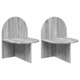 vidaXL Noptieră 2 pcs Sonoma gri 48 x 49 x 65 cm Lemn prelucrat 8001126
