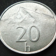 Moneda 20 HALERU - SLOVACIA, anul 1996 * cod 1328 B