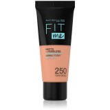MAYBELLINE NEW YORK Fit Me! Matte+Poreless machiaj mat pentru piele normală și grasă culoare 250 Sun Beige 30 ml