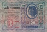 AUSTRIA UNGARIA 100 COROANE KRONEN KORONA 1912 UZATA