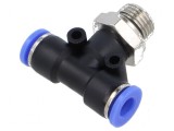 Racord push-in T cu ramifica&Aring;&pound;ie, 0,95-15bar, filet G 1/4