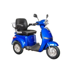 Triciclu electric ZT-15-K, motor 900W, 48V 20Ah, viteza 25km/h, autonomie 55km, nu necesita permis de conducere - Albastru