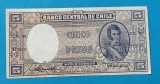 5 Pesos - Bancnota veche anii 1950 Chile - piesa SUPERBA