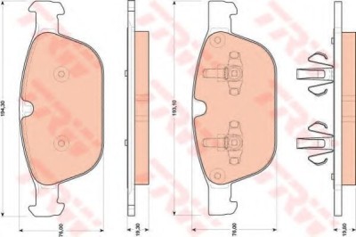 Set placute frana,frana disc VOLVO XC90 I (2002 - 2016) TRW GDB1821 foto