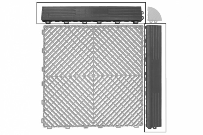 Margini Pardoseala Modulara Ventilata pentru Garaj Depozit Gri Inchis Performance AutoTuning