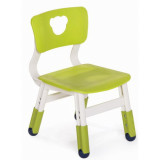 Scaun alb verde lime din plastic pentru gradinita, reglabil marimea 1-2