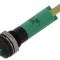 Lampă LED convexă verde 12VDC &Oslash;8mm IP67 5mm