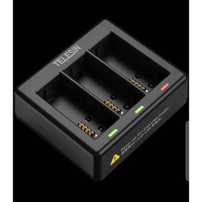 Incarcator baterii triplu, Telesin S0-BCG-12-TGP, compatibil GoPro Hero 13 foto