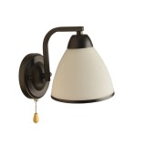 Aplica perete Klausen Proton AP1, metal negru sticla alb mat, 1xE27 15W, 16x13.5x20 cm, corp iluminat interior clasic, design modern elegant