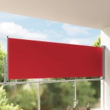 Copertina Laterala Retractabila Terasa/Balcon vidaXL, 120x300cm, Poliester, Protectie UV, Rosu