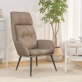 Scaun de relaxare, gri taupe, piele &icirc;ntoarsă artificială
