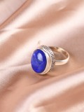 Cumpara ieftin Inel din Argint 925 , zRoyal Lapis, , Model Cocktail cu Piatra Naturala E i Cadru Filigranat