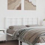VidaXL Tăblie de pat metalică, alb, 150 cm