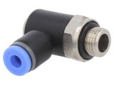Racord Push-in Unghi Alamă Nichelată PBT 0,95-15bar