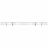 Cumpara ieftin Gard de grădină cu v&acirc;rf tip suliță din oțel 1426x75 cm, negru
