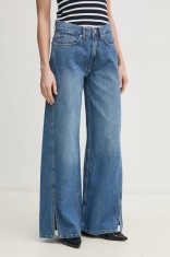 Pepe Jeans jeans WIDE LEG JEANS MW SLIT femei, PL205001