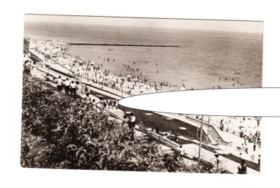 CP Eforie Sud - Pe plaja, RSR, circulata 1966, animata, stare foarte buna foto
