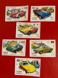 AJMAN, AUTOMOBILE - SERIE COMPLETĂ MNH IMPERF., Nestampilat