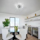 Candelabru Cristal RONDO Vivace, 6x G9, Diametru 49cm, Argintiu Lucios ModernLight Concept