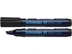 Marker permanent cu varf tesit,model Schneider Maxx 250,4 culori