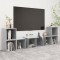 Gossi set de dulapuri tv, 6 piese, gri beton, lemn prelucrat