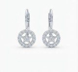 Cumpara ieftin Cercei din Argint 925 Stella Halo, cu Tortita si Pandativ Stea cu Zirconiu, 18 mm