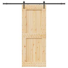 vidaXL Ușă glisantă cu set feronerie, 90x210 cm, lemn masiv de pin 3332745