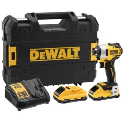 Masina compacta de insurubat cu impact pe acumulator DeWalt DCF809L2T, 18 V, 3200 RPM, 170 Nm, 2 acumulatori, incarcator foto