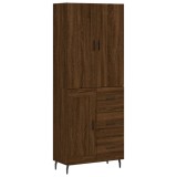 Dulap inalt, stejar maro, 69,5x34x180 cm, lemn compozit