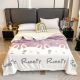 Cumpara ieftin Patura Cocolino cu Blanita pentru Pat Dublu, Iepure, Roz - JOJ734