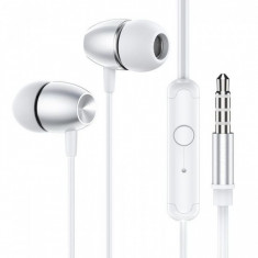 Borofone Casti In-Ear BM57 Platinum cu microfon, Jack 3.5mm, Argintiu foto