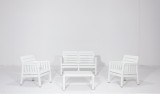 Cumpara ieftin Set de gradina Lara 211S Alb 126x79x65 cm