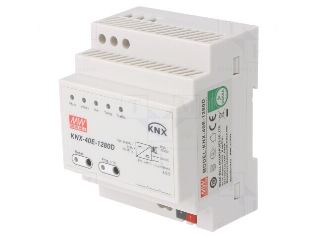 Alimentator KNX/EIB 38,4W 30VDC 1280mA pentru șină DIN
