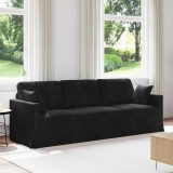 vidaXL Canapea Negru 228 x 78 x 80 cm Catifea 42024446