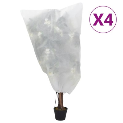 vidaXL Huse de fleece pentru plante cu șnur 4 buc 70 g/m&amp;sup2; 0,8x1,2 m foto