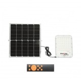 Lampa LED 1200lm, 3500K/6500K cu panou solar 25W, baterie LifePO4 3.2V/20Ah, senzor de miscare si telecomanda IP66 Breckner Germany